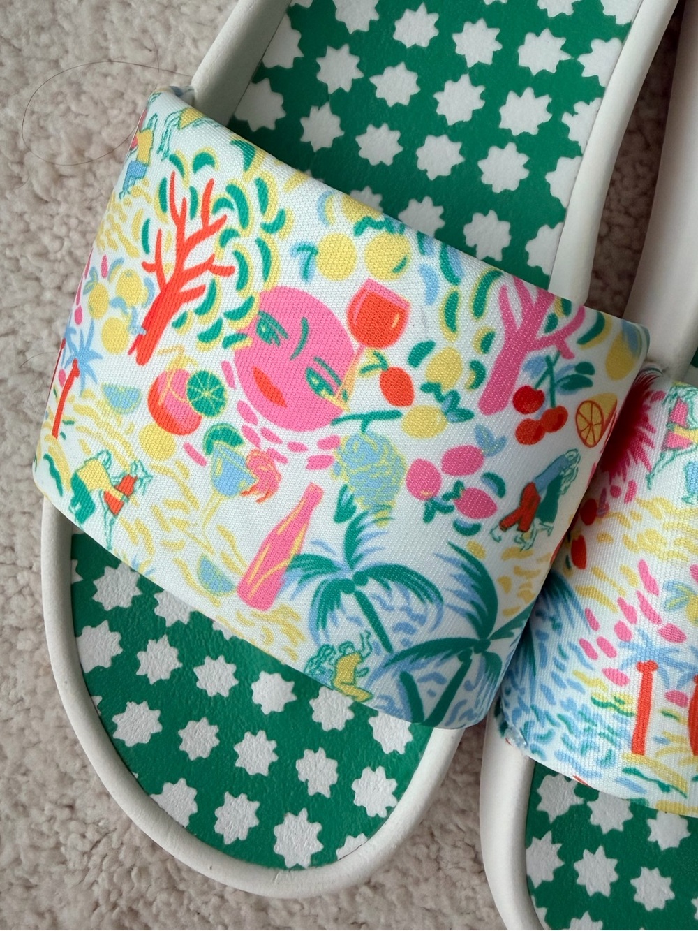Target x Roller Rabbit Tropical Print Slide Sandals - Picture 4 of 7